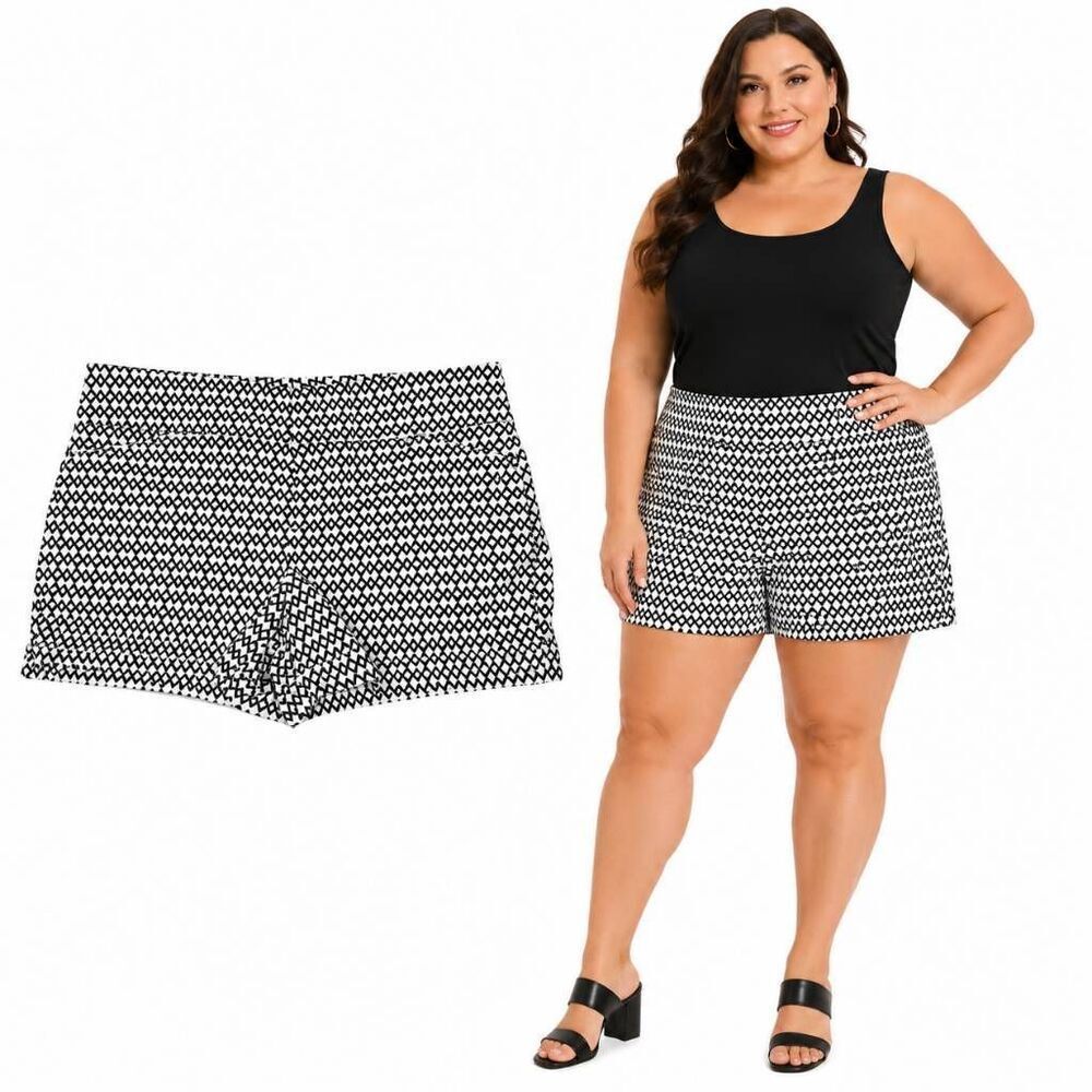Calvin Klein Pattern Shorts Womens 14